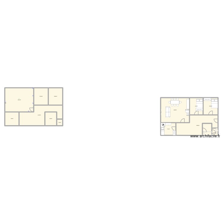 tp archifacil. Plan de 13 pièces et 177 m2