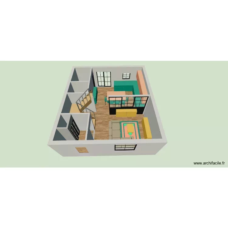 MAISON Test 1. Plan de 3 Pièces et 47 m² MAISON Test 1. Plan de 3 Pièces et 47 m²