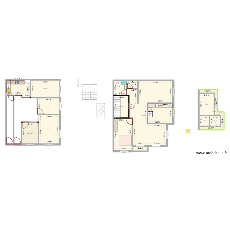 plan5. Plan de 12 pièces et 182 m2