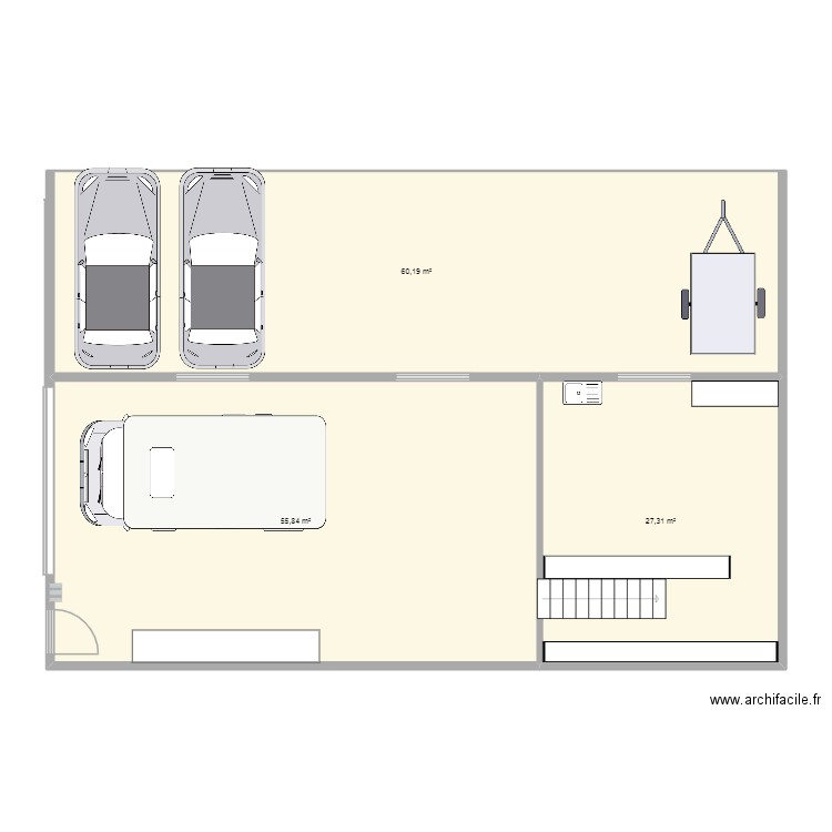 essai batiment1. Plan de 3 pièces et 143 m2
