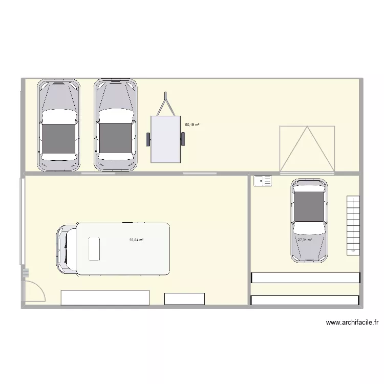 essai batiment1. Plan de 3  et 143 m²