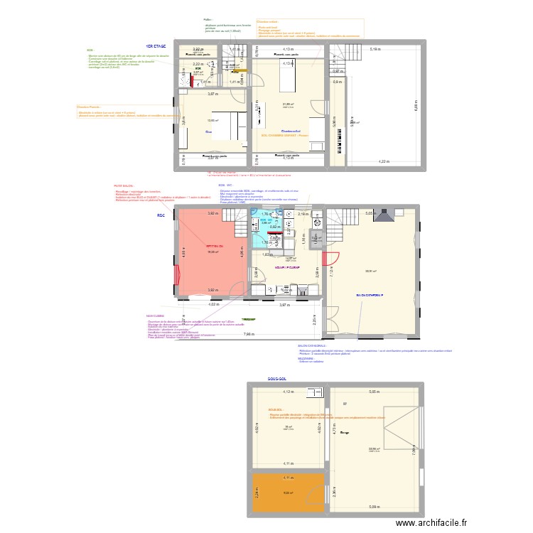 Noisy v3. Plan de 19 pièces et 246 m2