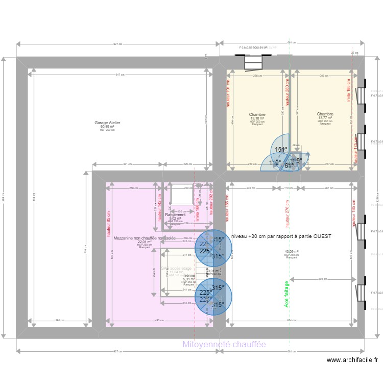 DEMAY Franck. Plan de 18 pièces et 319 m2