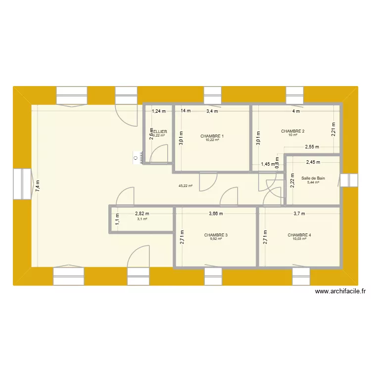Virolle 2. Plan de 8 Pièces et 155 m² Virolle 2. Plan de 8 Pièces et 155 m²