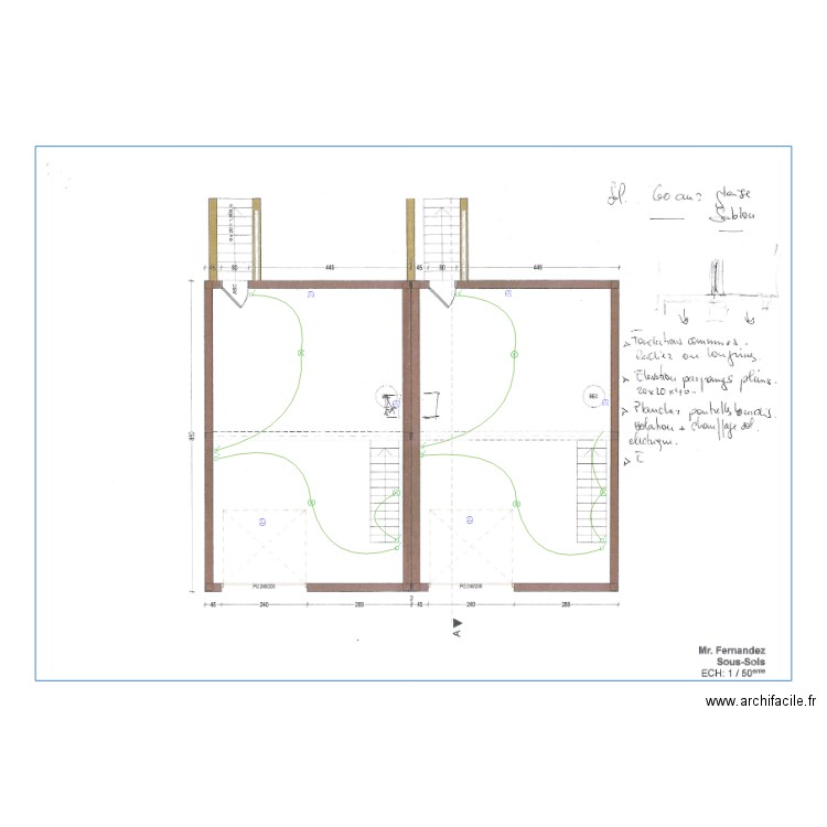 Fernandez Sous sol. Plan de 0 pièce et 0 m2