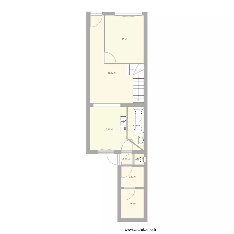 Projet boulogne. Plan de 17  et 95 m²