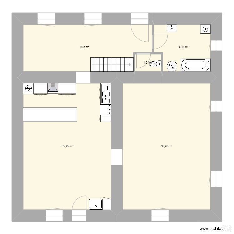 Maison Plan de Base avec aménagements. Plan de 0 pièce et 0 m2