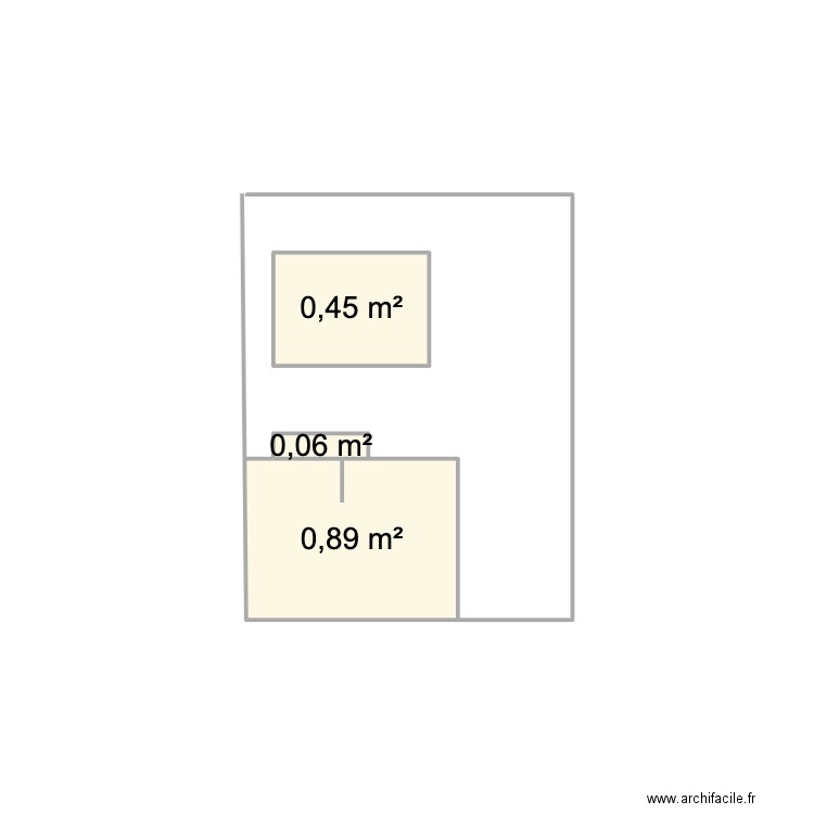 SDB lavabo. Plan de 3 pièces et 1 m2