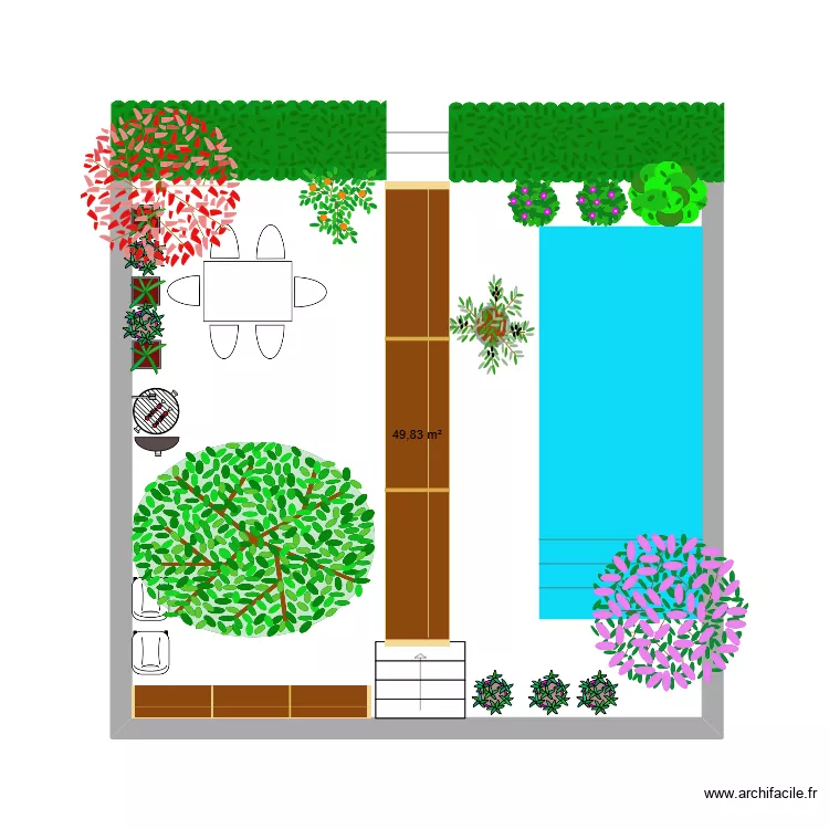 Jardin. Plan de 0 pièce et 0 m2