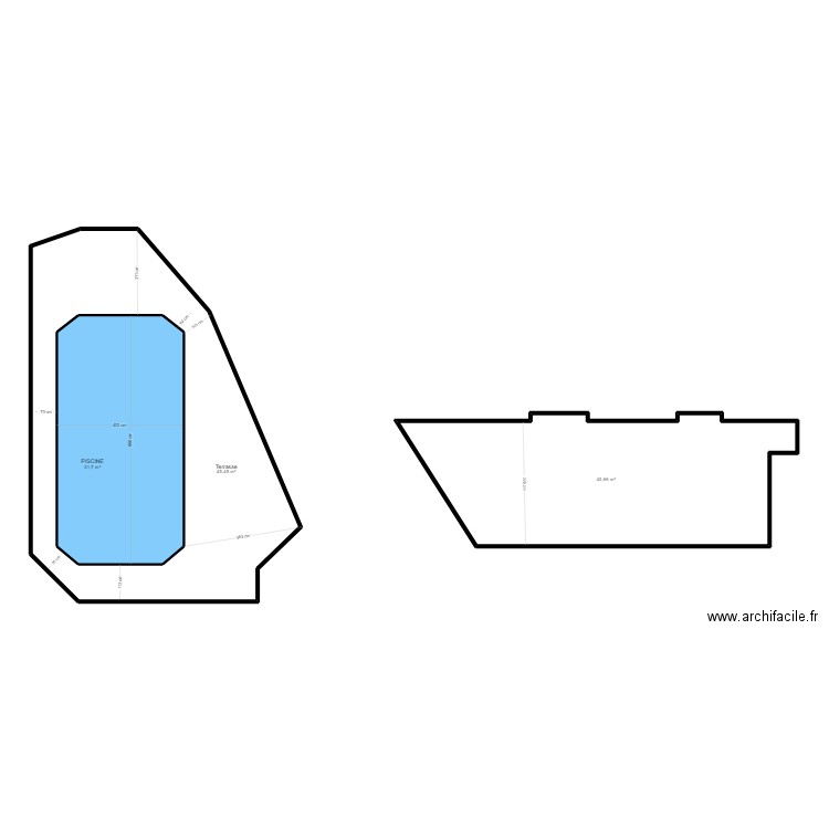 GROLIER SÉBASTIEN - TERRASSE. Plan de 3 pièces et 153 m2