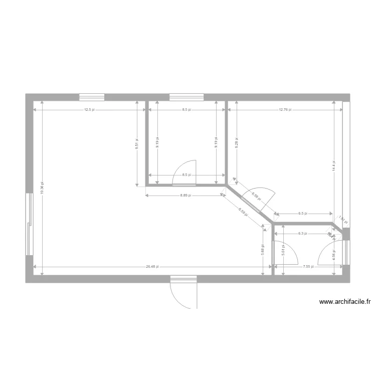 Plan Garage Existant. Plan de 
