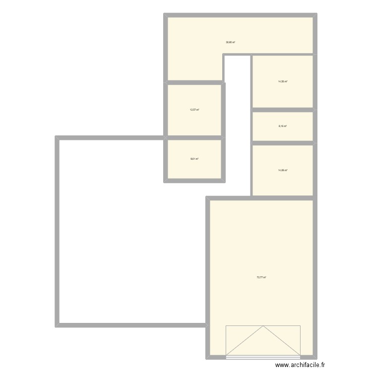 vany. Plan de 7 pièces et 163 m2