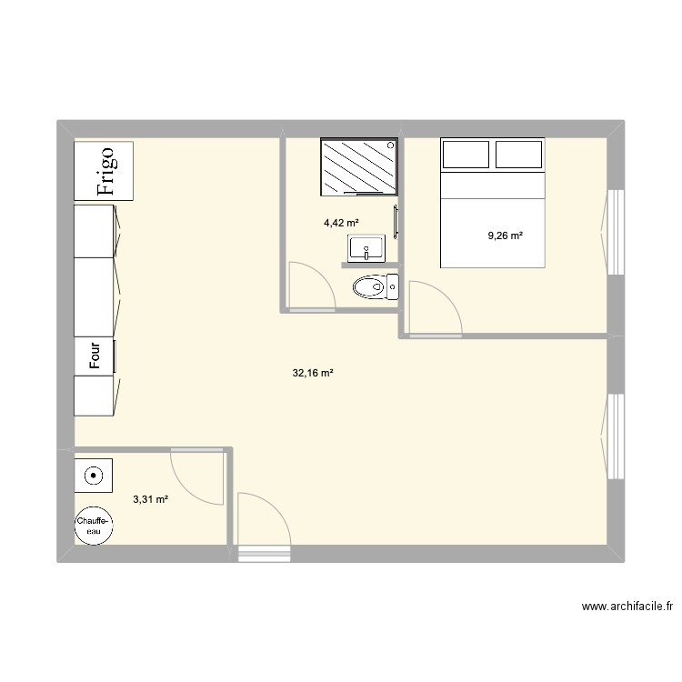 m fleurs. Plan de 0 pièce et 0 m2