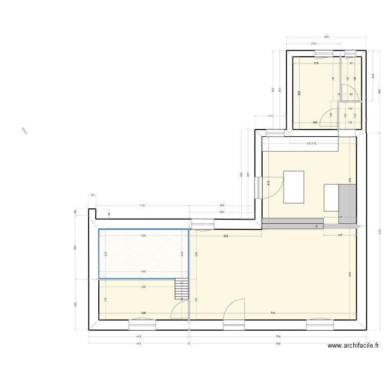 MAZZANINE CHAMBRE 2. Plan de 6 pièces et 73 m2