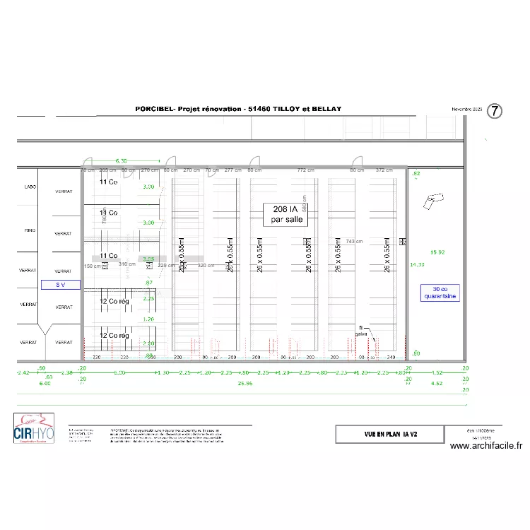 porcibel portes. Plan de 