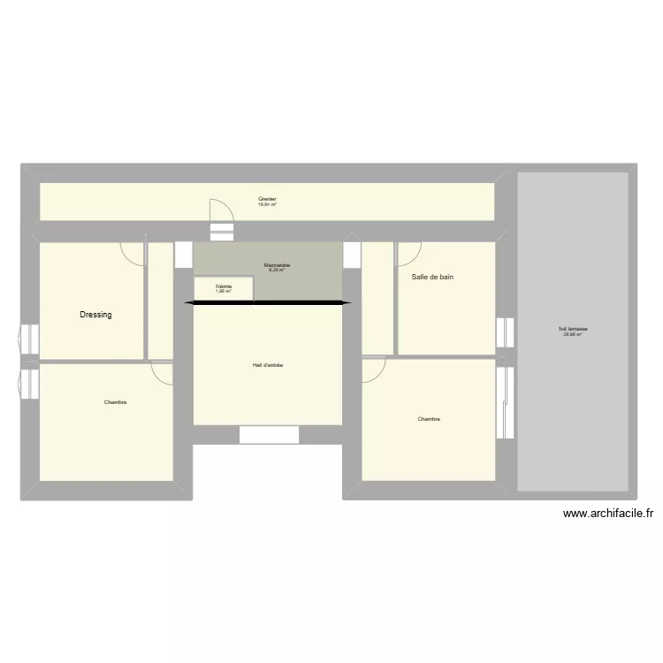 Etage avant projet. Plan de Etage avant projet. Plan de
