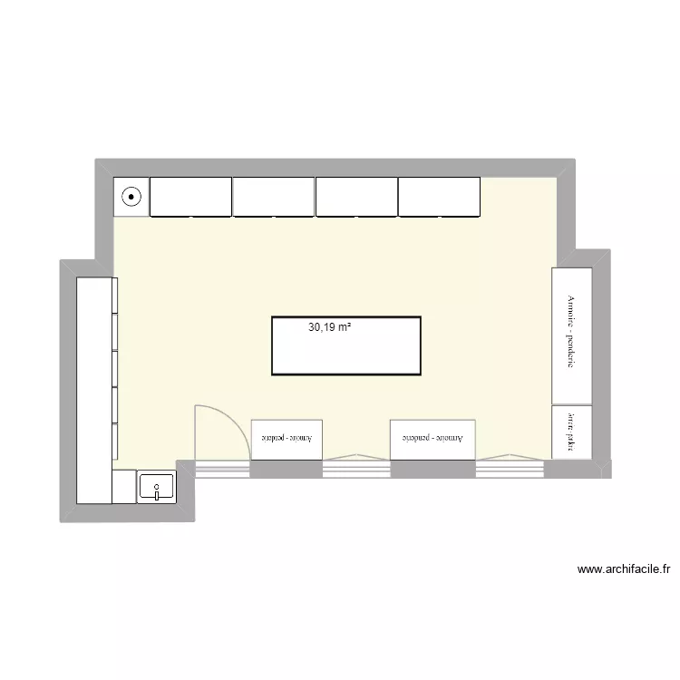 Laverie macon V1. Plan de 1  et 30 m²