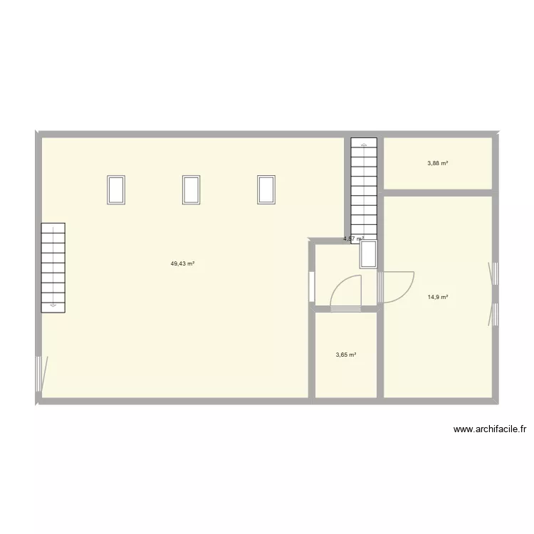R+2 LAMORGESE. Plan de 5  et 76 m²