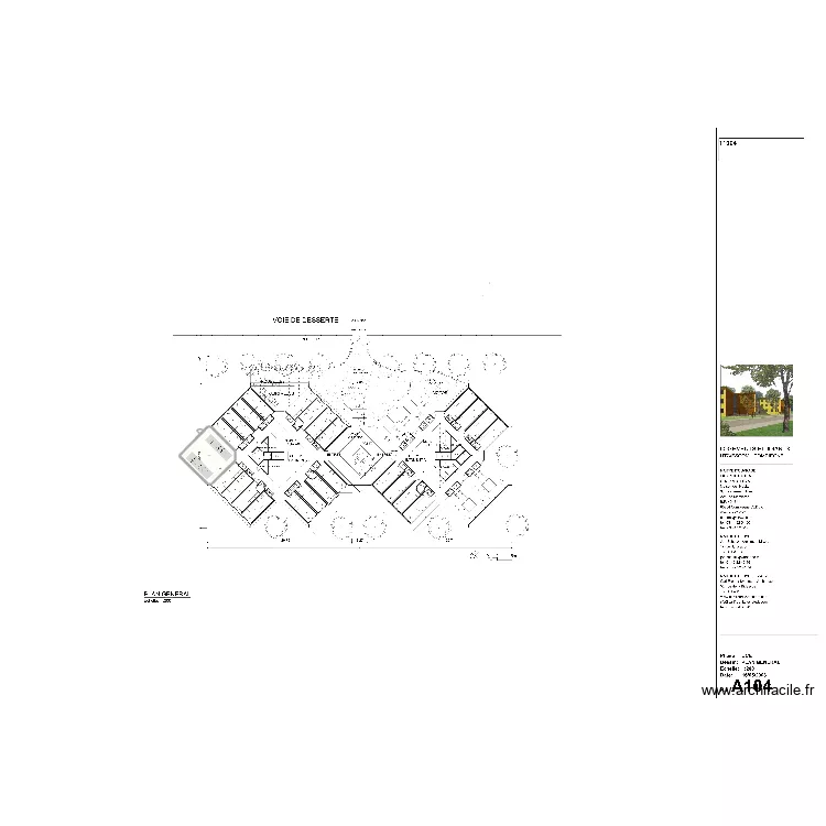 Plan 2 compiegne Crous. Plan de 1  et 76 m²