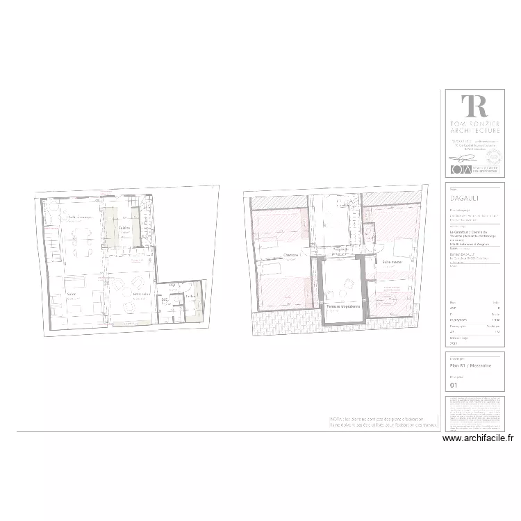 DAGAULT COUSTELLET PLAN. Plan de 