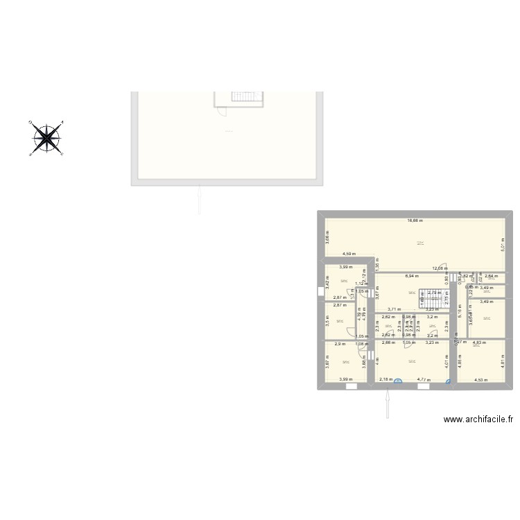 plan elizaldea RDC v3. Plan de 47 pièces et 1234 m2