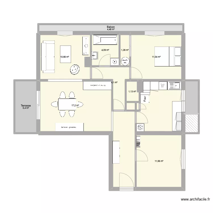 appart xav. Plan de appart xav. Plan de