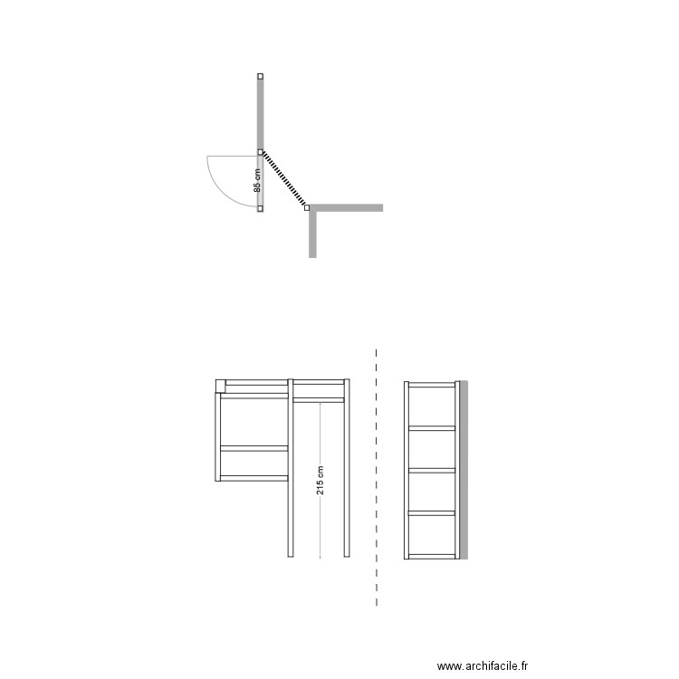 séparation chambre. Plan de 0 pièce et 0 m2