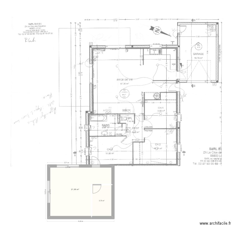 plan 1 lea. Plan de 0 pièce et 0 m2