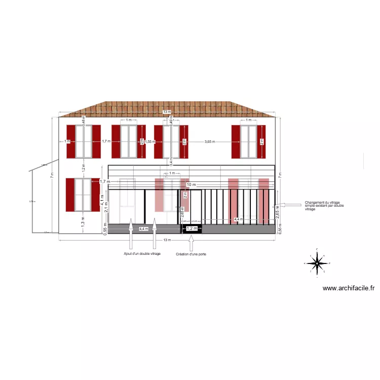 Fermeture Veranda V20.3. Plan de 
