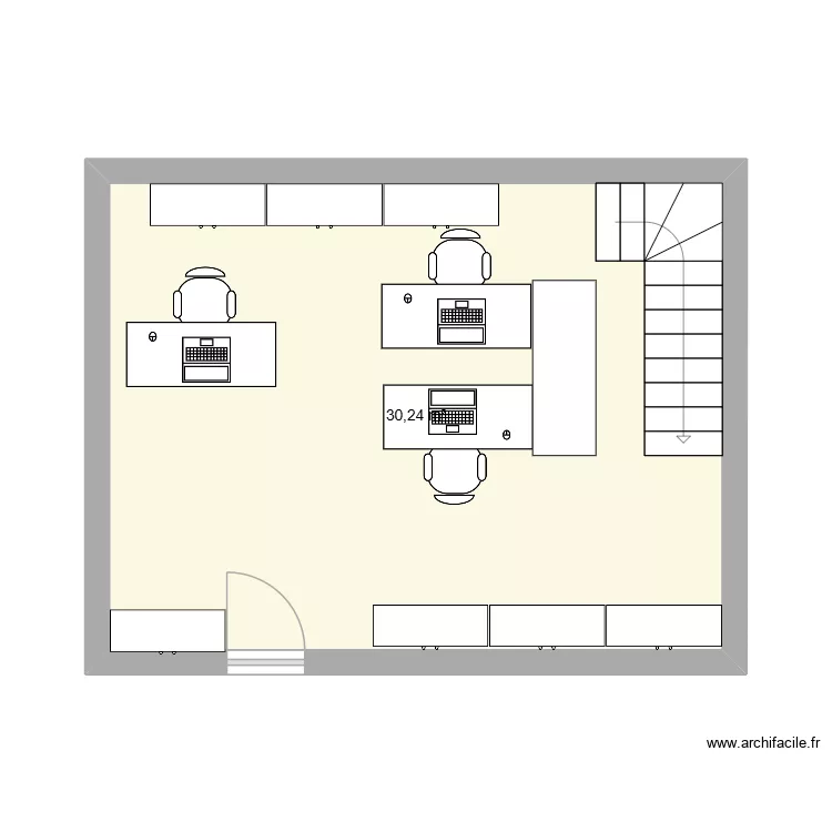 Cellule automatisme ex devis. Plan de 1  et 30 m²