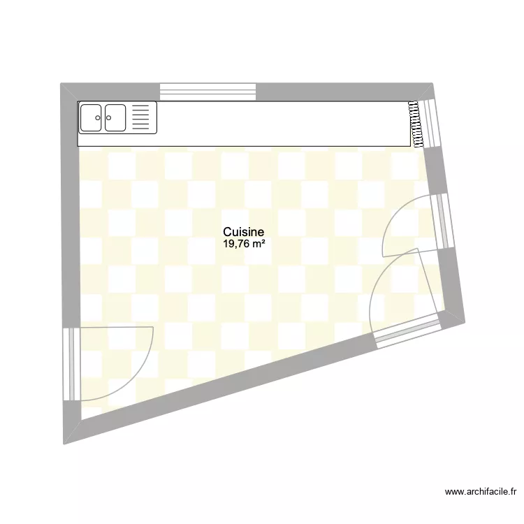 cuisine saint Fiacre. Plan de 1 Pièce et 20 m² cuisine saint Fiacre. Plan de 1 Pièce et 20 m²