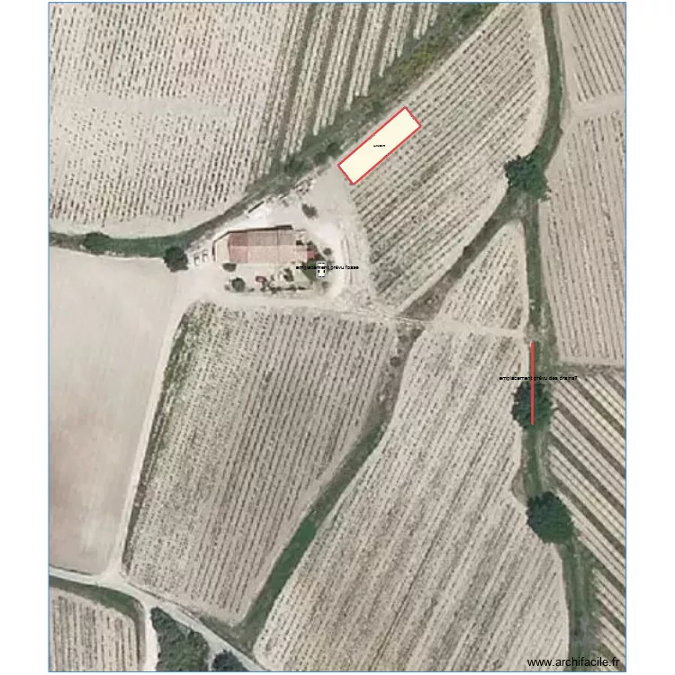 Hangar Cairanne pour assainissement. Plan de 