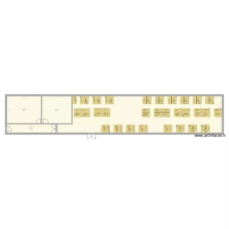 dortoir 18 place grand lit. Plan de 