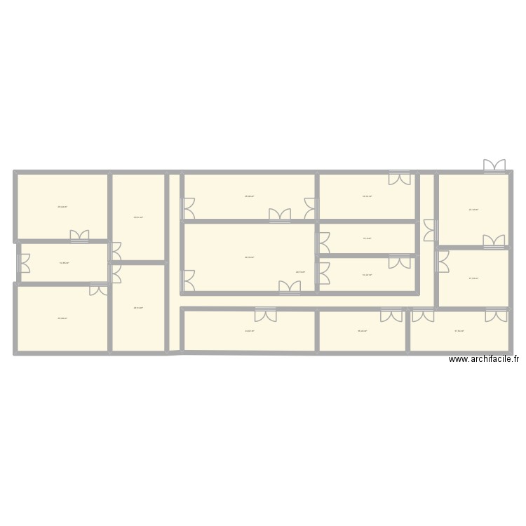 Plan contrôle. Plan de 16 pièces et 344 m2