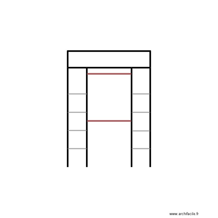 Placard chambre 3. Plan de 11 pièces et 2 m2