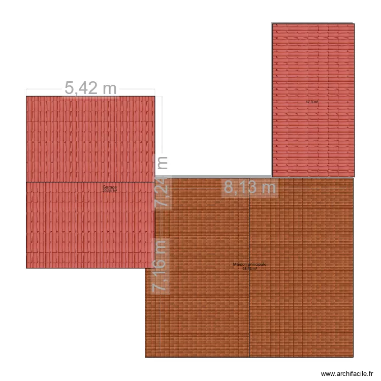 Plan 212. Plan de 3  et 96 m²