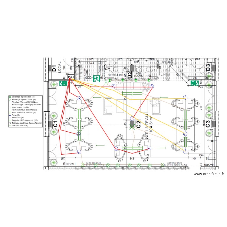 clichy open space. Plan de 0 pièce et 0 m2