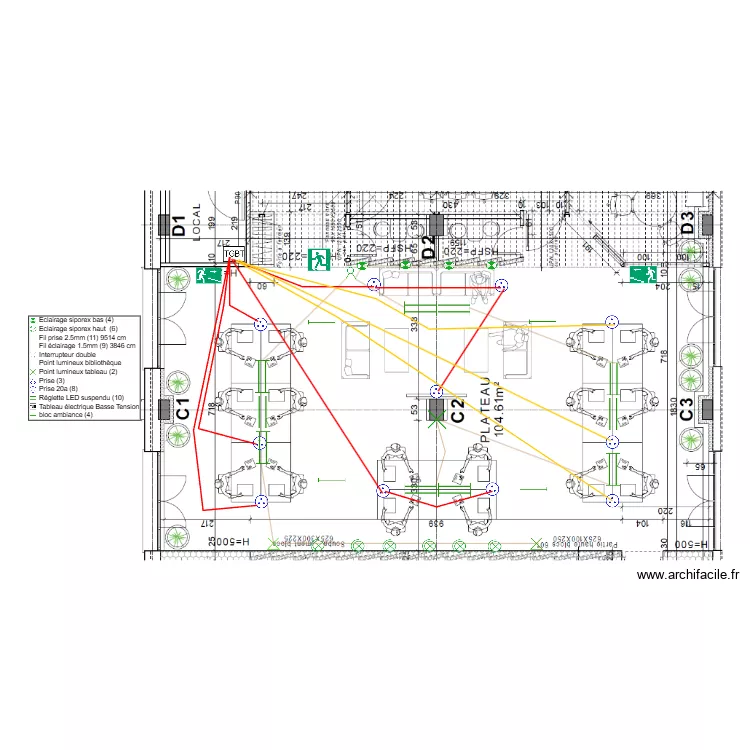 clichy open space. Plan de clichy open space. Plan de