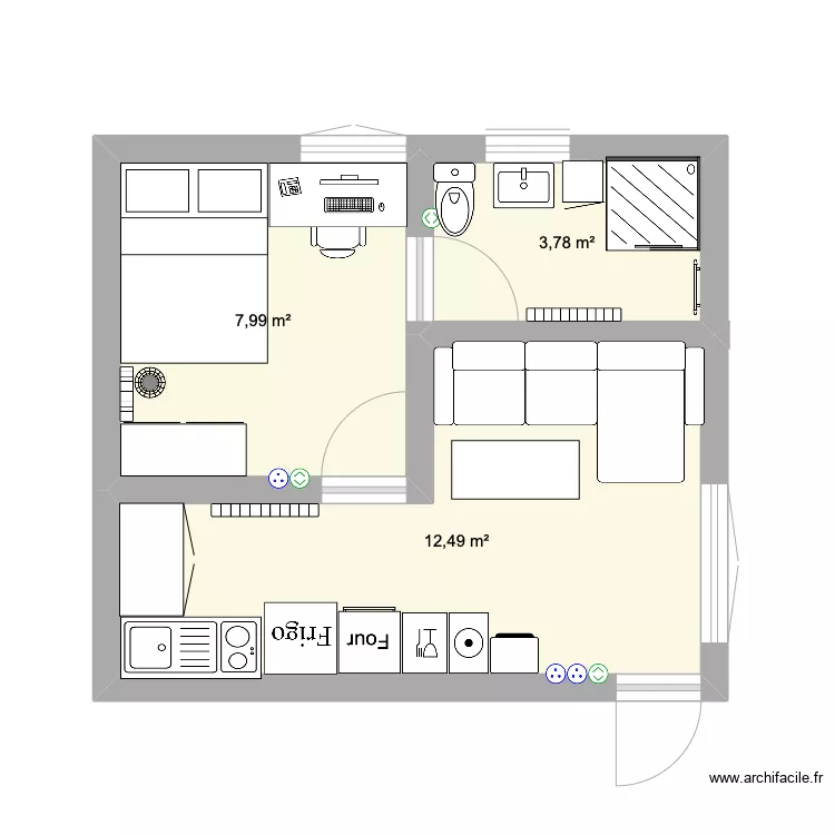 petite maison. Plan de 