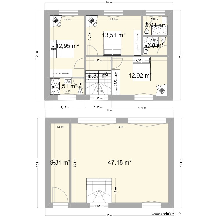 COLOC A 9 CHAMBRES - CHATOU V2. Plan de 9 pièces et 111 m2
