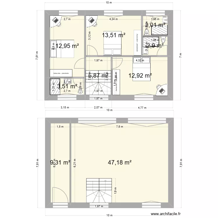 COLOC A 9 CHAMBRES - CHATOU V2. Plan de 9 et 111 m² COLOC A 9 CHAMBRES - CHATOU V2. Plan de 9 et 111 m²