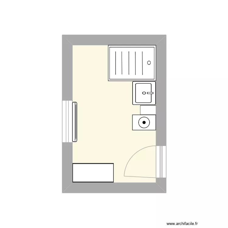 SdB C modif'. Plan de 1 et 7 m² SdB C modif'. Plan de 1 et 7 m²