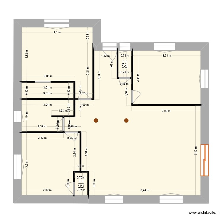 montbrun_etage_cotations. Plan de 0 pièce et 0 m2 montbrun_etage_cotations. Plan de 0 pièce et 0 m2