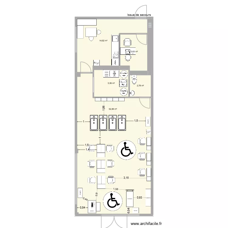 Fronton 2. Plan de 6 et 82 m² Fronton 2. Plan de 6 et 82 m²