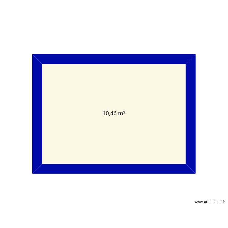 Chambre 1. Plan de 1 pièce et 10 m2