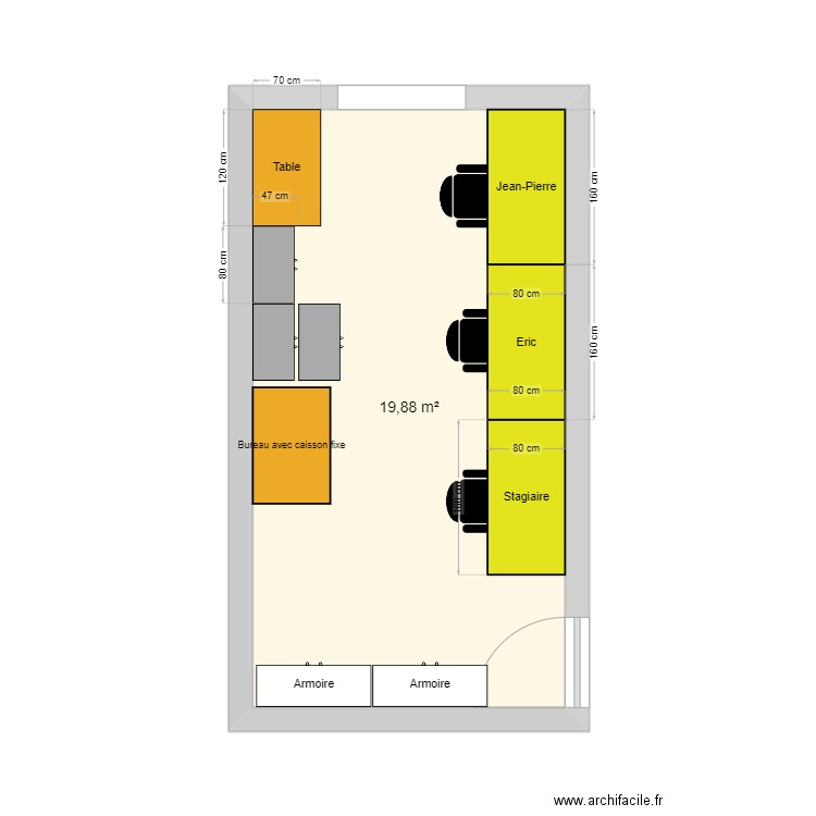 Bureau 306. Plan de 0 pièce et 0 m2