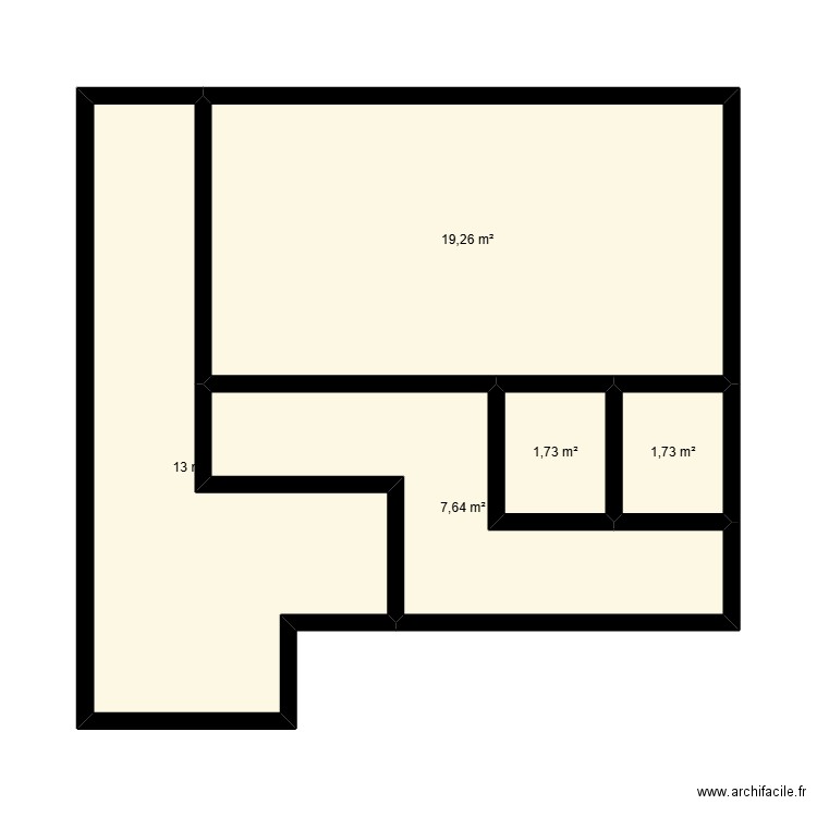 SEEX  AAW. Plan de 5 pièces et 43 m2