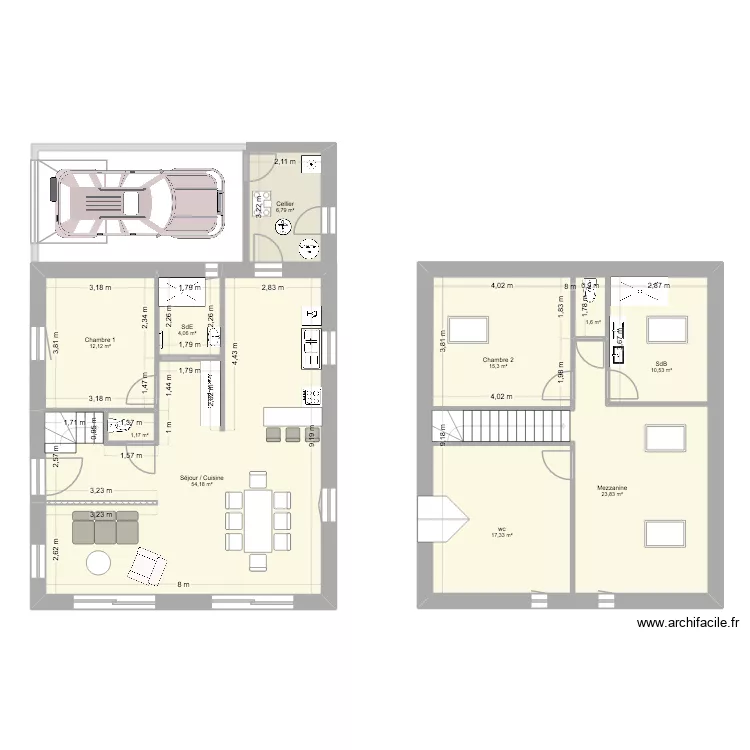 Guimaec Bois 2. Plan de 10 et 197 m² Guimaec Bois 2. Plan de 10 et 197 m²