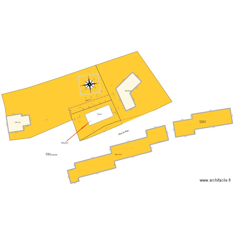 PALISSADE. Plan de 4 pièces et 1358 m2