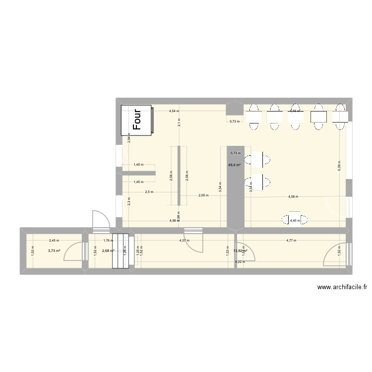 CASA M 2. Plan de 4 pièces et 70 m2